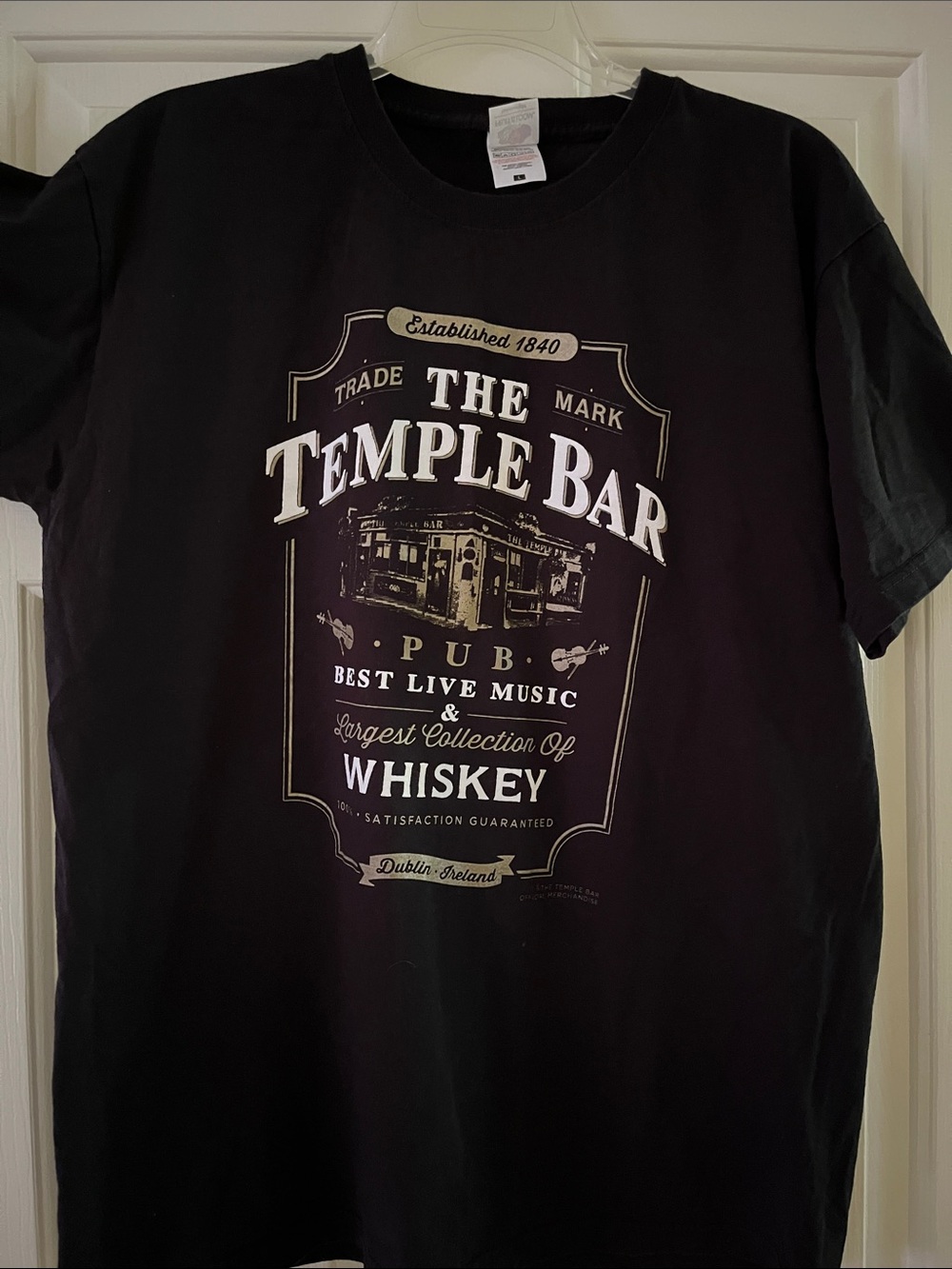 Fruit of the Loom Black Temple Bar Graphic Short Sleeve Tee